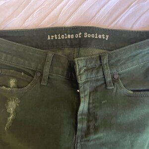 Articles of Society Women Jeans Green Colored